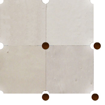 Mosaic House Moroccan tile Kora CR 1-19 White Brown  zellige, mosaic, zellij, field, pattern, glaze, simple, classic, octagonal 
